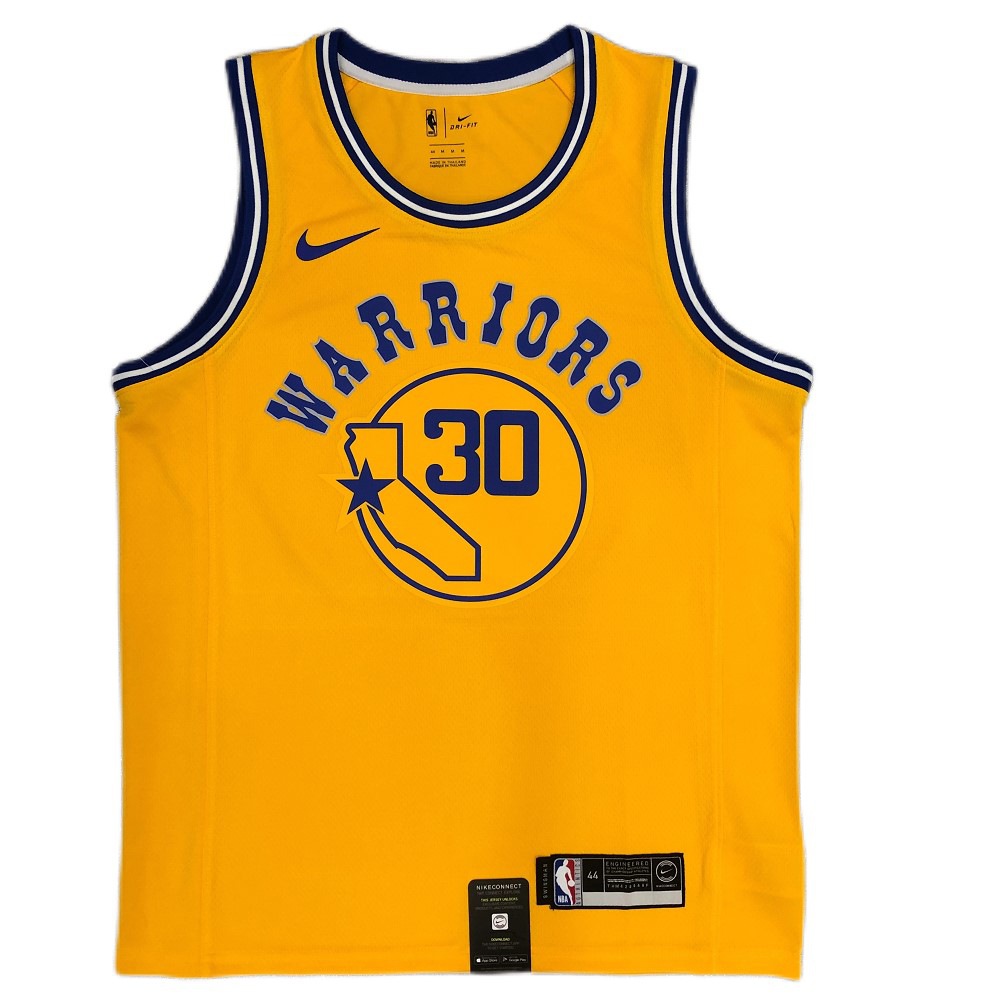 Men's Golden State Warriors Stephen Curry #30 Yellow Hardwood Classic Swingman Jersey-Pro Kit Vault | Brand New 26/27 Sports Jerseys